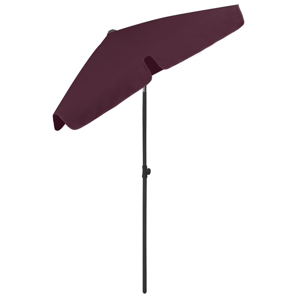 Beach Umbrella Bordeaux Red 180x120 cm