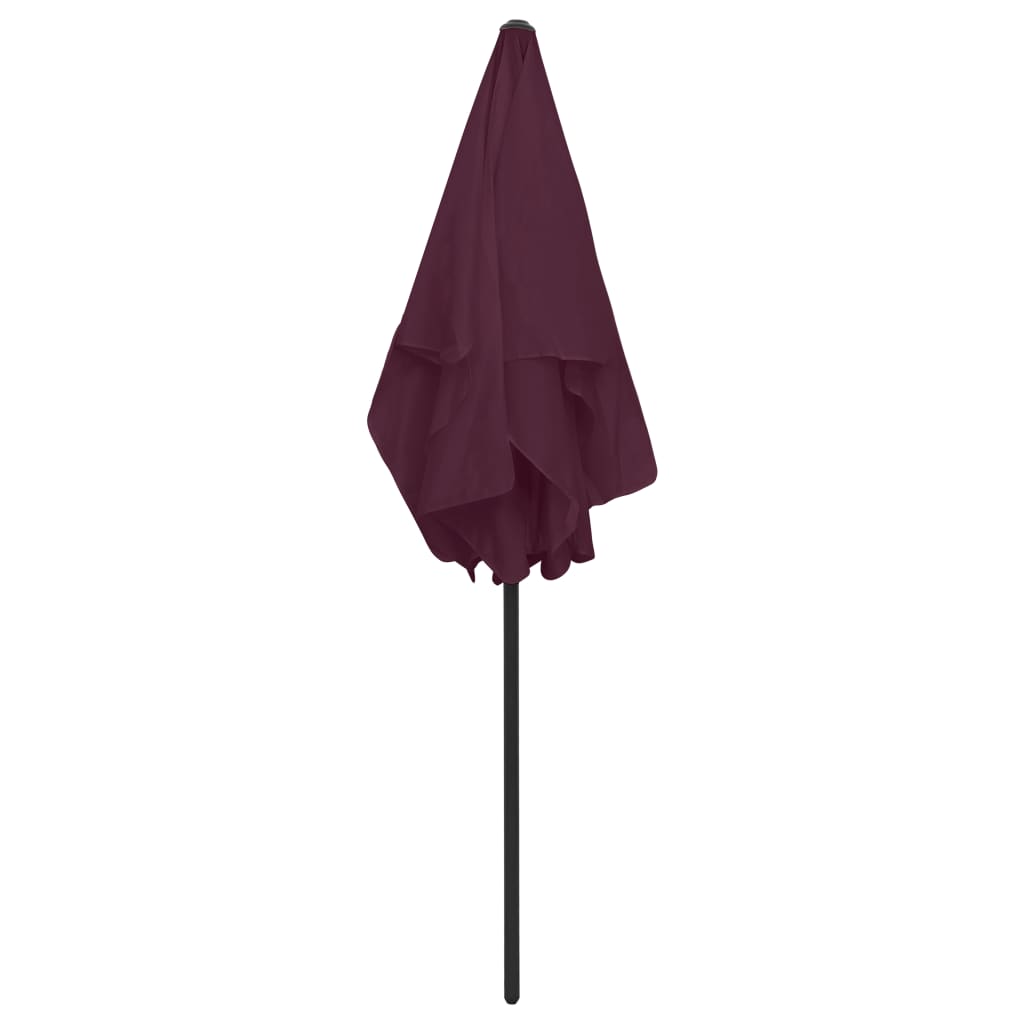 Beach Umbrella Bordeaux Red 180x120 cm