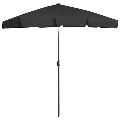 Beach Parasol | Black | Polyester | Medium | Tiltable | Beach Parasol