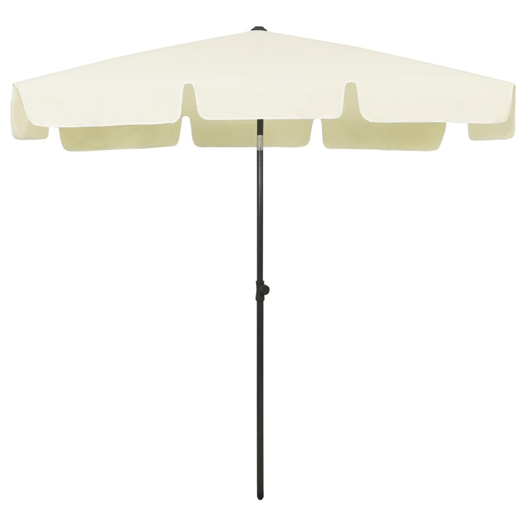 Beach Umbrella Sand Yellow 200x125 cm