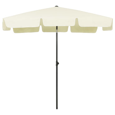 Beach Umbrella Sand Yellow 200x125 cm