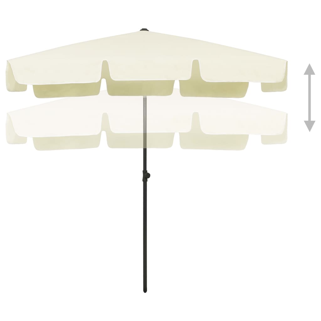 Beach Umbrella Sand Yellow 200x125 cm