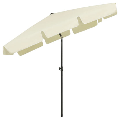 Beach Umbrella Sand Yellow 200x125 cm