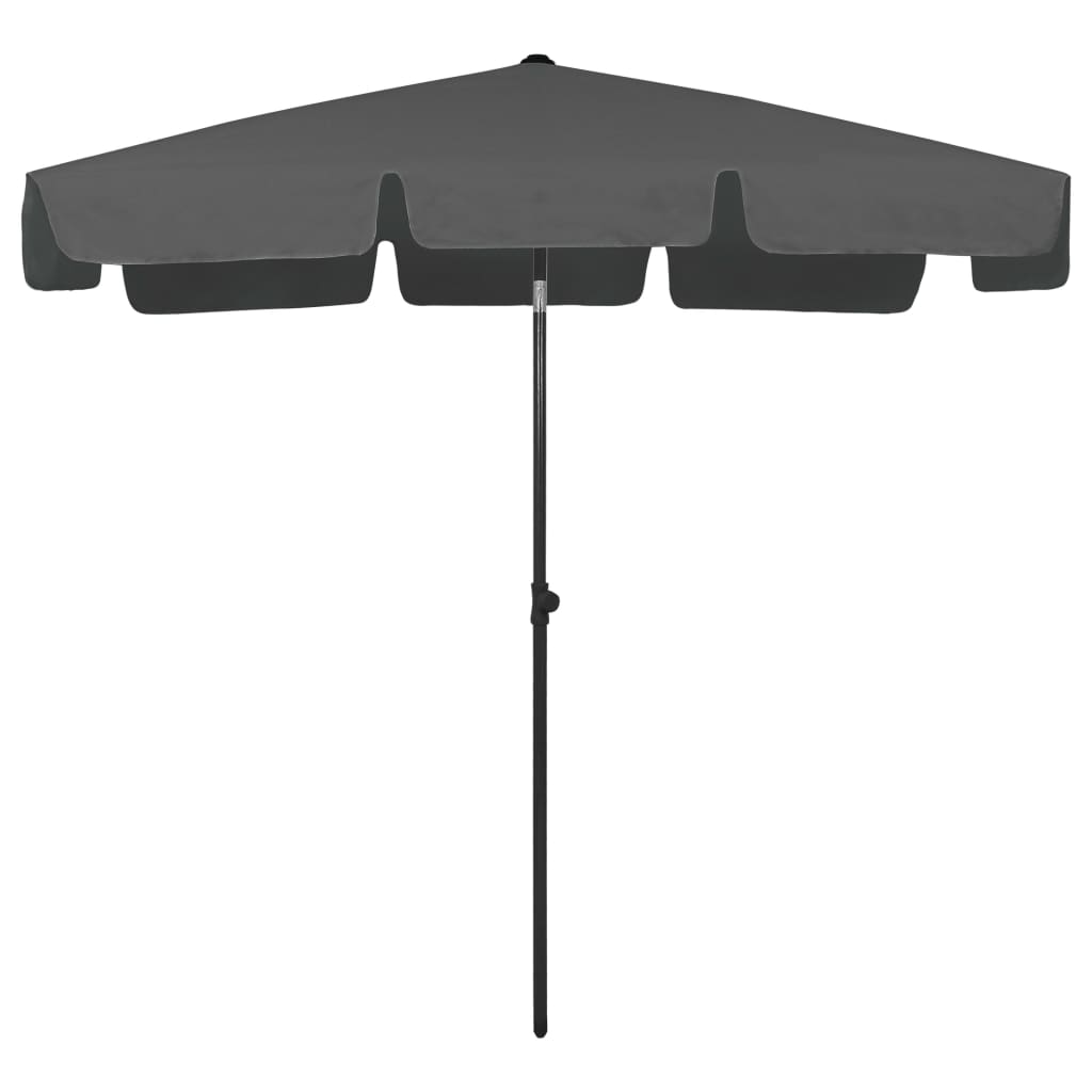 Beach Umbrella Anthracite 200x125 cm