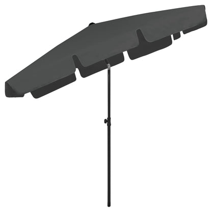 Beach Umbrella Anthracite 200x125 cm