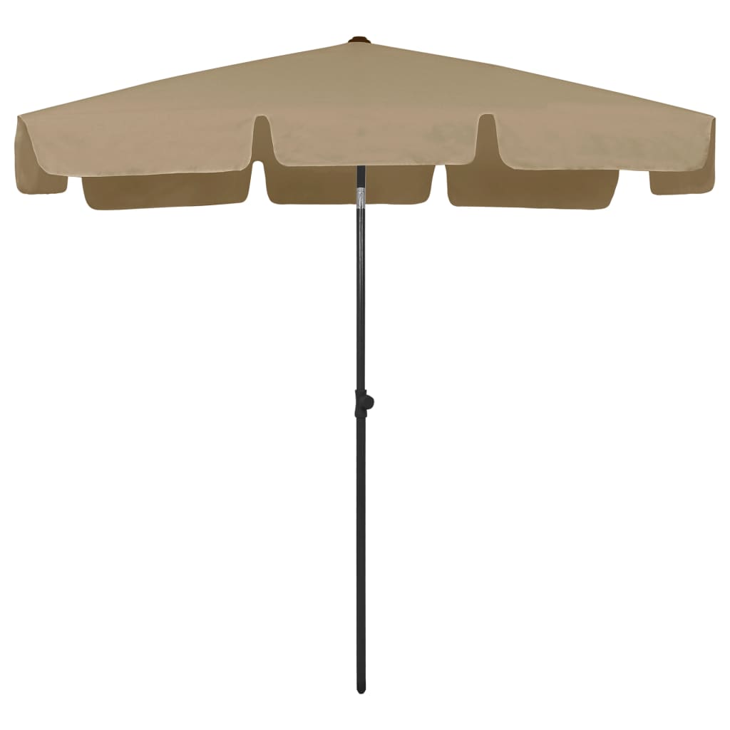 Beach Parasol Taupe 200x125 cm