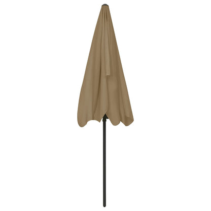 Beach Parasol Taupe 200x125 cm