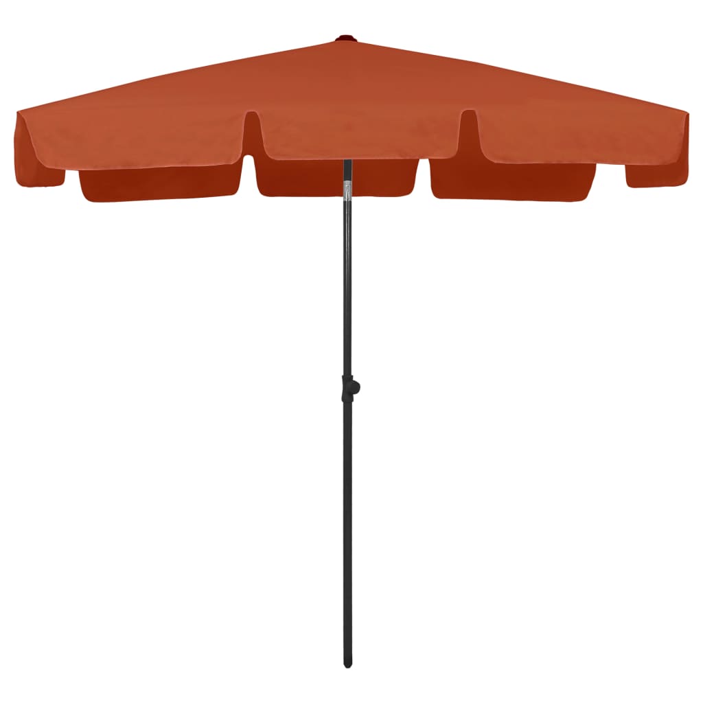 Beach Parasol | Terracotta | Polyester | Medium | Tiltable