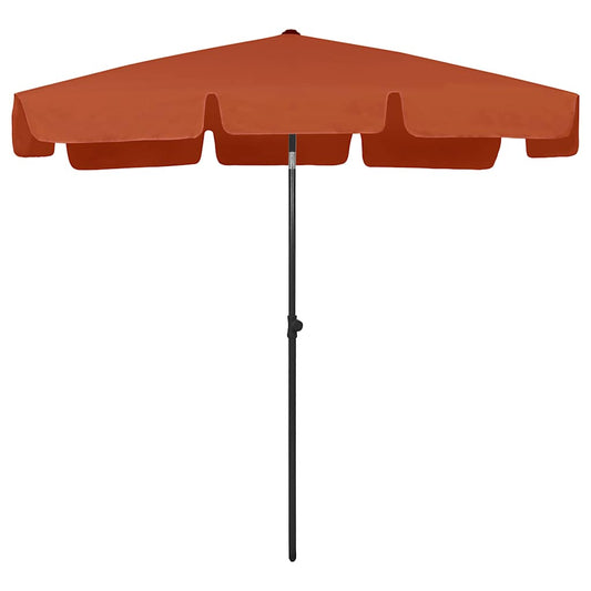 Beach Parasol Terracotta 200x125 cm
