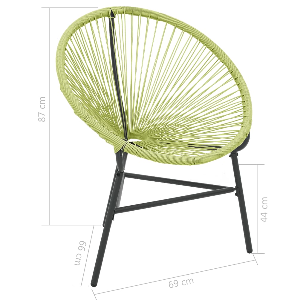 Acapulco Chair | Green | Polyethylene rattan, powder-coated steel