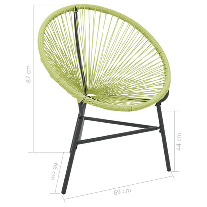 Acapulco Chair | Green | Polyethylene rattan, powder-coated steel