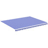 Replacement Fabric for Awning Blue and White 4.5x3.5 m