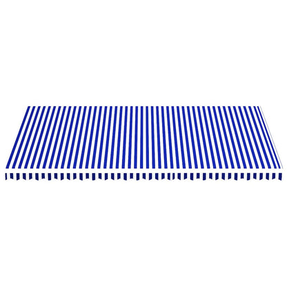 Replacement Fabric for Awning Blue and White 6x3.5 m