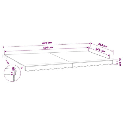 Awning Replacement Fabric Cream 450x350 cm Polyester