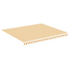 Replacement Fabric for Awning Yellow and White 4x3.5 m
