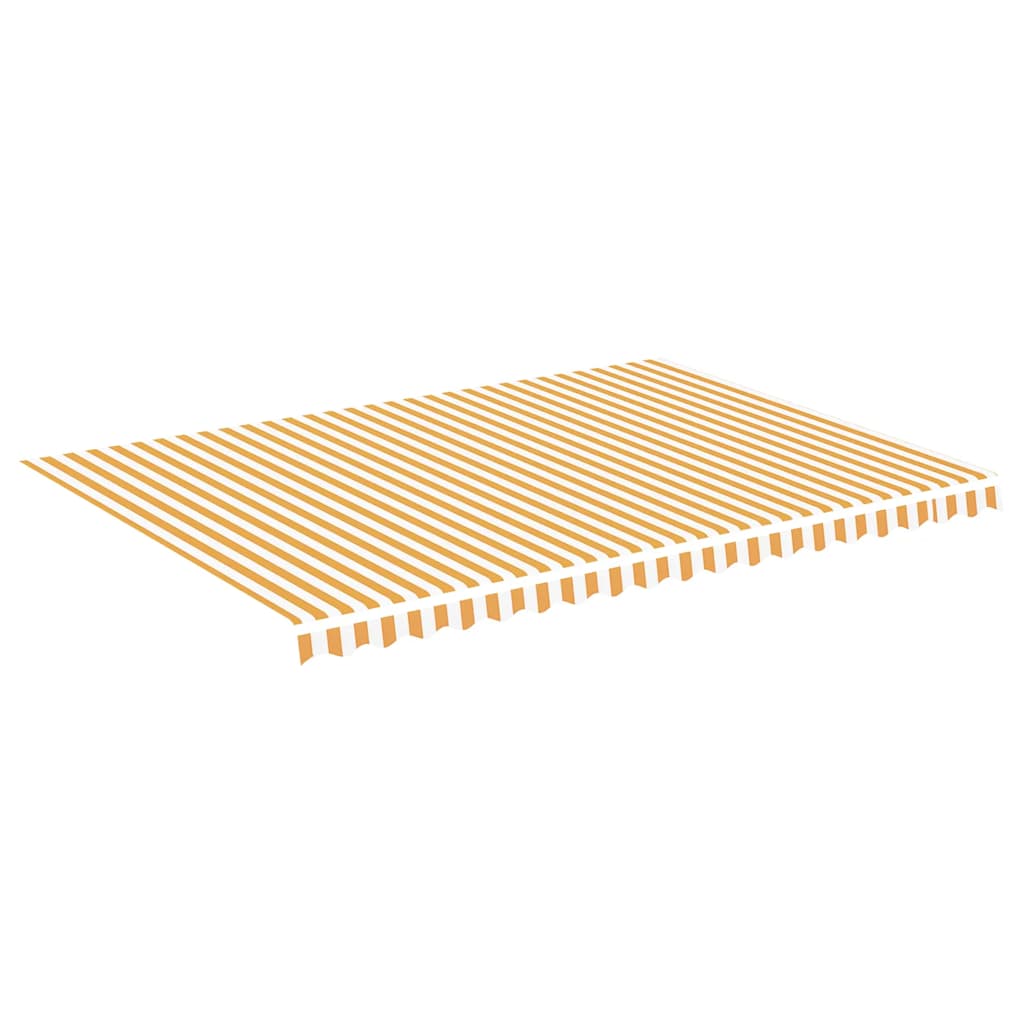 Replacement Fabric for Awning Yellow and White 5x3.5 m