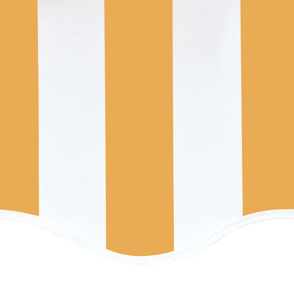 Replacement Fabric for Awning Yellow and White 6x3.5 m
