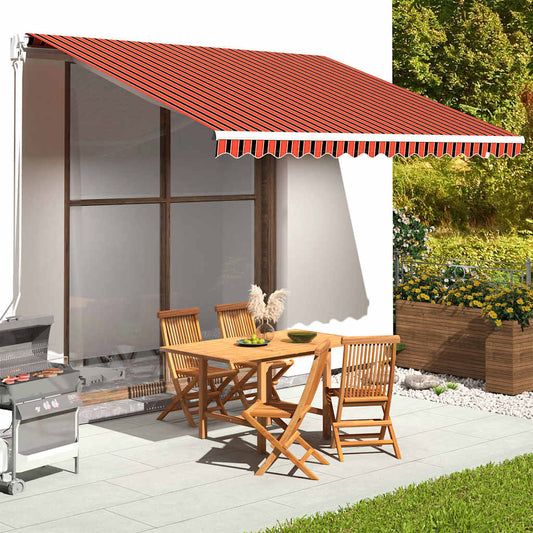 Awning Replacement Fabric Orange and Brown 400x350 cm Polyester