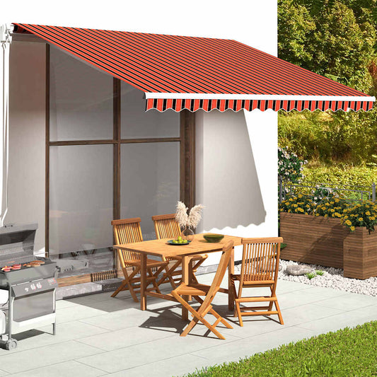 Awning Replacement Fabric Orange and Brown 450x350 cm Polyester
