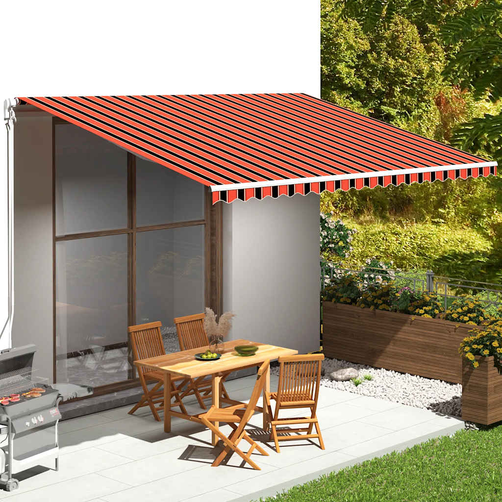 Replacement Fabric for Awning Orange and Brown 5x3.5 m