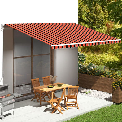 Replacement Fabric for Awning Orange and Brown 5x3.5 m