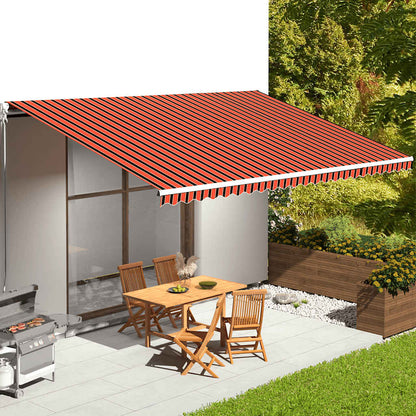 Replacement Fabric for Awning Orange and Brown 6x3.5 m