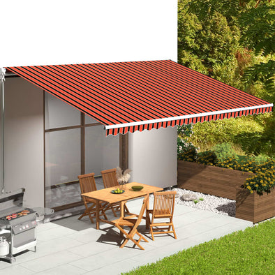 Replacement Fabric for Awning Orange and Brown 6x3.5 m