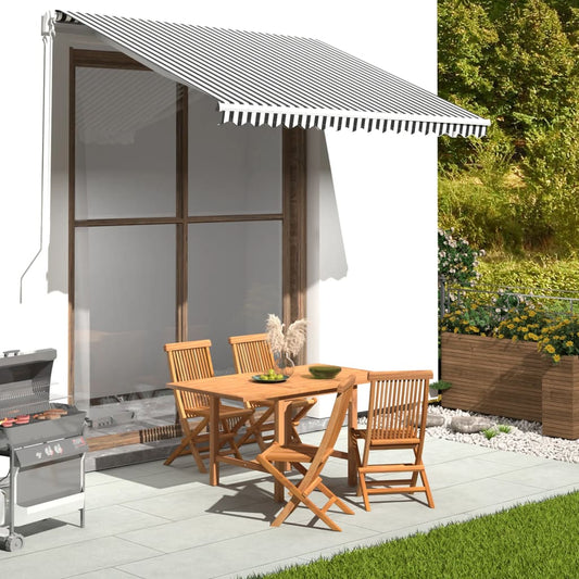 Awning Replacement Fabric Anthracite and White 300x250 cm Polyester