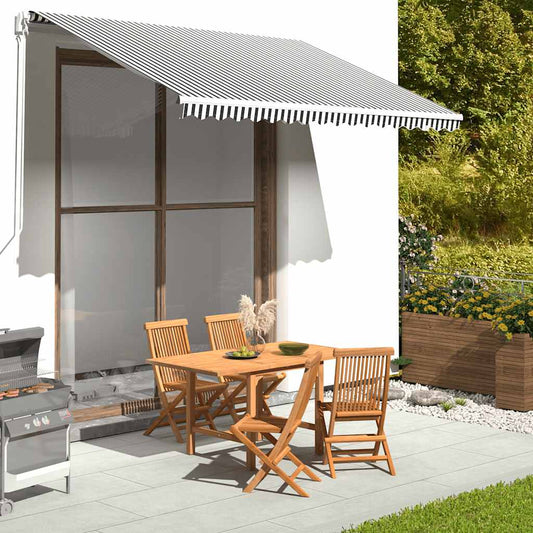 Awning Replacement Fabric Anthracite and White 350x250 cm Polyester