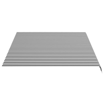 Replacement Fabric for Awning Anthracite and White 4x3 m