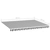 Replacement Fabric for Awning Anthracite and White 4x3 m
