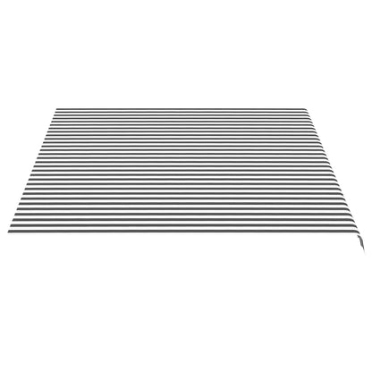 Replacement Fabric for Awning Anthracite and White 4.5x3.5 m