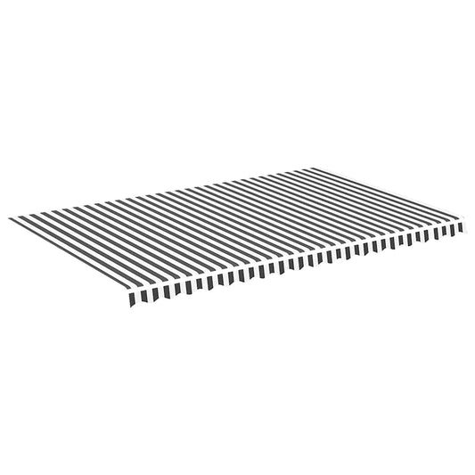 Awning Replacement Fabric Anthracite and White 500x300 cm Polyester