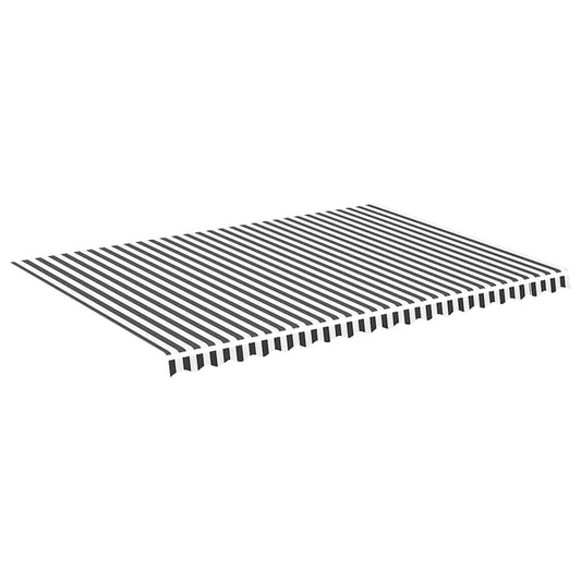 Awning Replacement Fabric Anthracite and White 500x350 cm Polyester