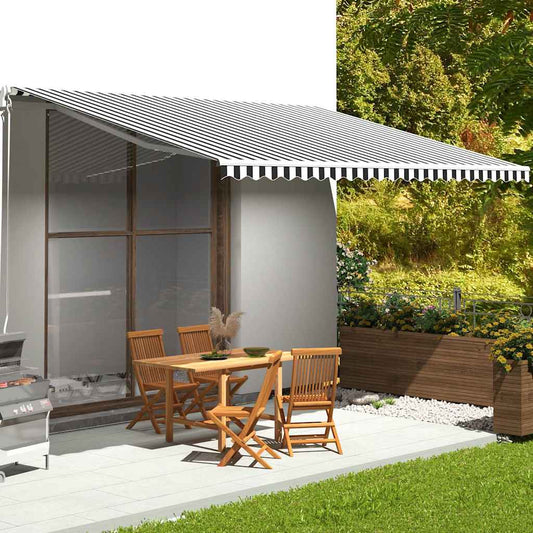 Awning Replacement Fabric Anthracite and White 500x350 cm Polyester