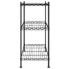 3-Tier Storage Rack 60x35x76 cm Black 150 kg