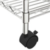 3-Tier Storage Rack with Wheels 60x35x81 cm Chrome 150 kg