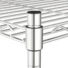 5-Tier Storage Shelf with Wheels 75x35x155 cm Chrome 250 kg
