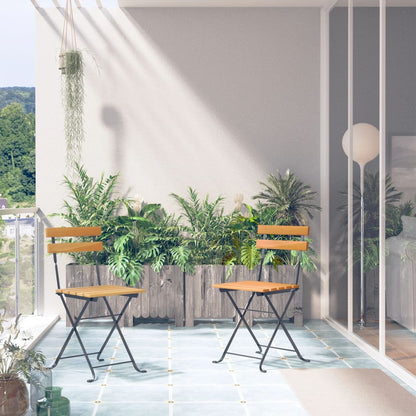 Garden Chair | Set of 2 | Brown and Black