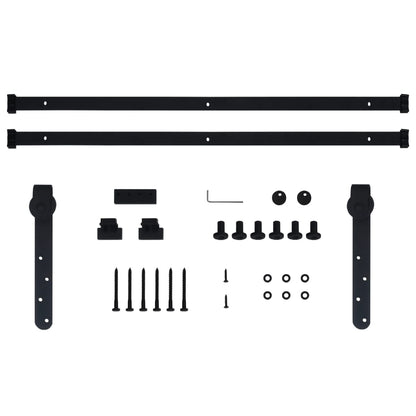 Mini Sliding Cabinet Door Kit Carbon Steel 183 cm