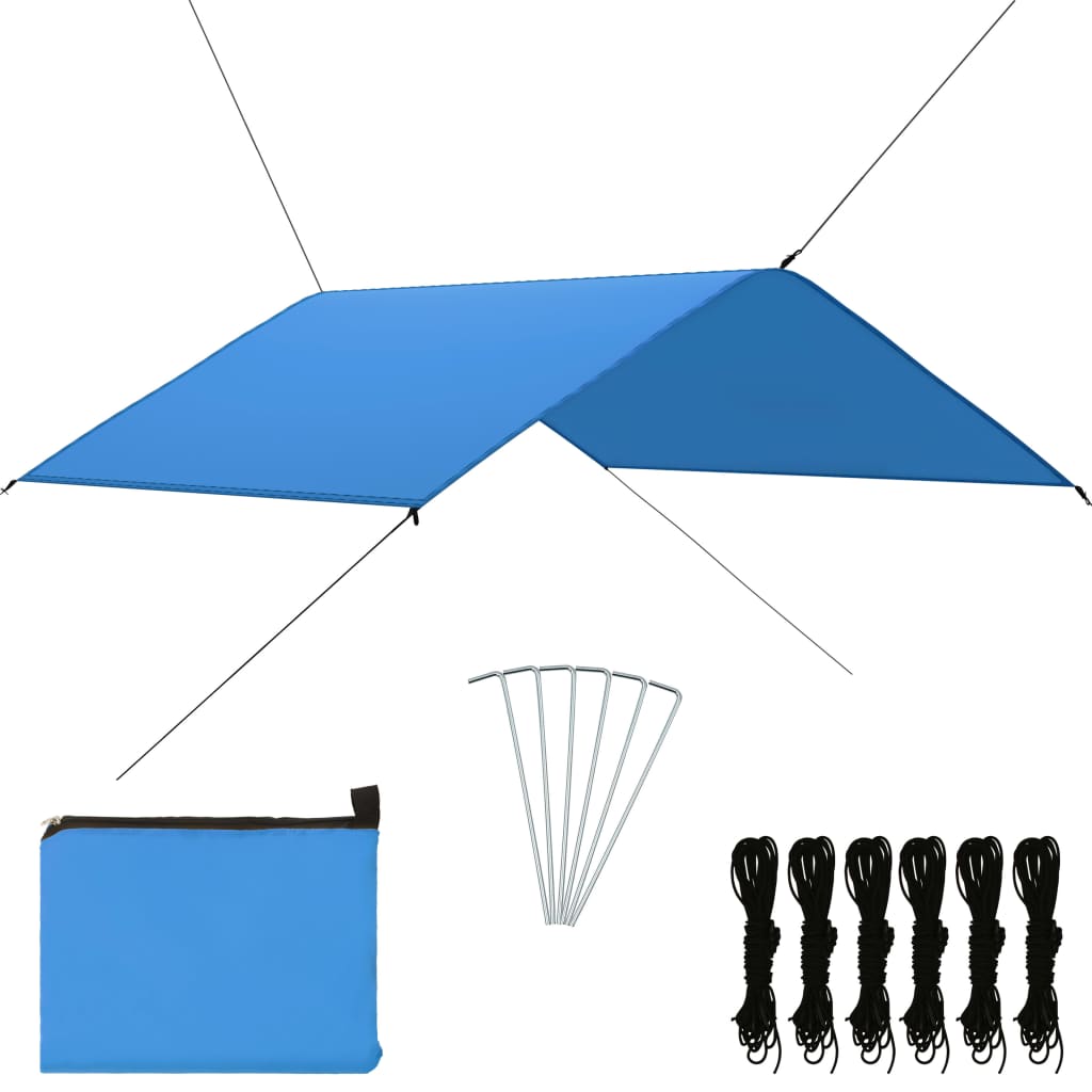 Outdoor Tarp 4x4 m Blue