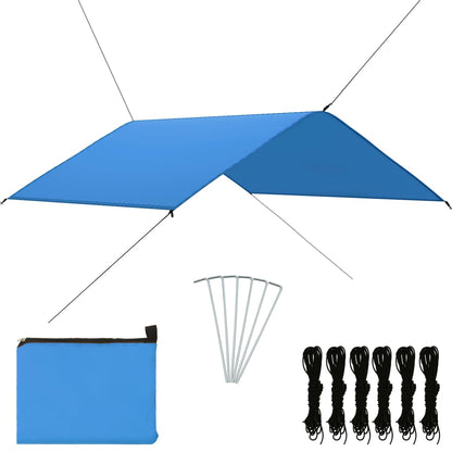 Outdoor Tarp 4x4 m Blue