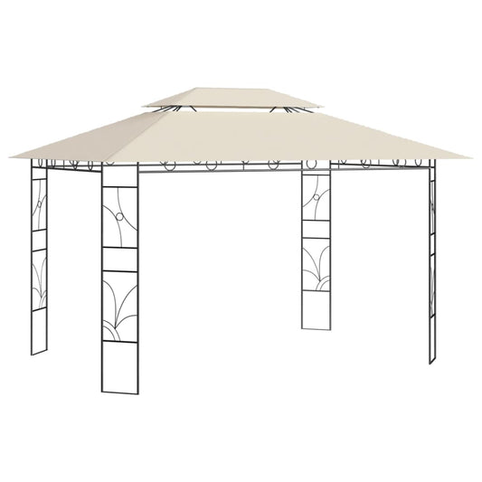 Gazebo | Cream | Steel | Large | Gazebo | Rectangular | Traditional
