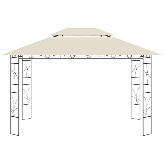 Gazebo | Cream | Steel | Large | Gazebo | Rectangular | Traditional