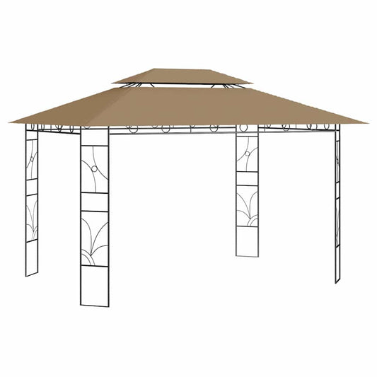 Gazebo | Taupe | Steel, fabric (100% polyester) with PA coating