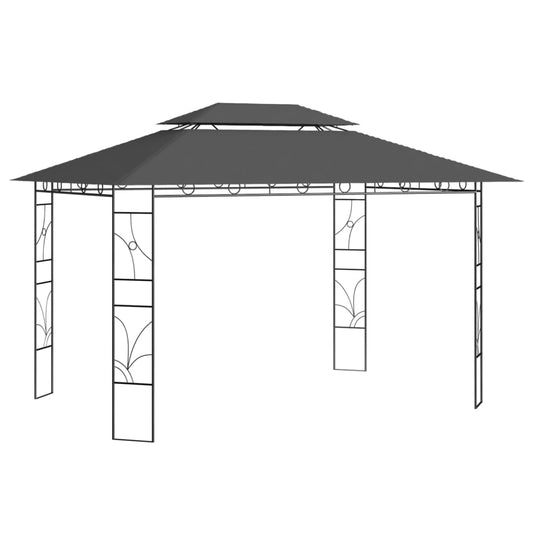 Gazebo | Anthracite | Steel | Large | Portable | Gazebo | Rectangular