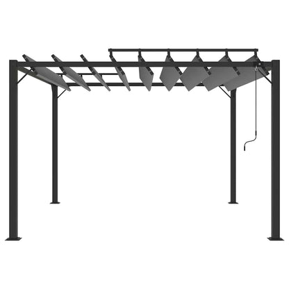 313926 vidaXL Gazebo with Louvered Roof 3x3 m Anthracite Fabric and Aluminium