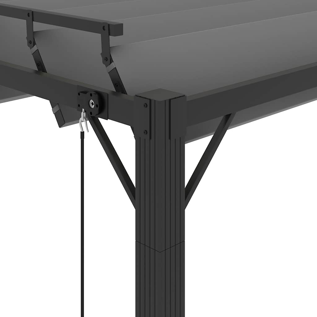 313926 vidaXL Gazebo with Louvered Roof 3x3 m Anthracite Fabric and Aluminium