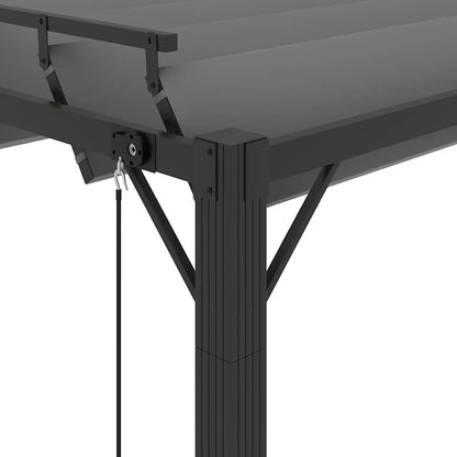 313926 vidaXL Gazebo with Louvered Roof 3x3 m Anthracite Fabric and Aluminium