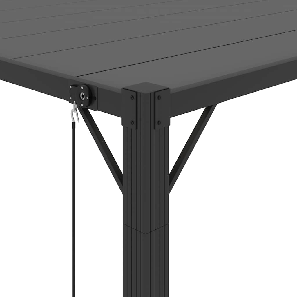 313926 vidaXL Gazebo with Louvered Roof 3x3 m Anthracite Fabric and Aluminium